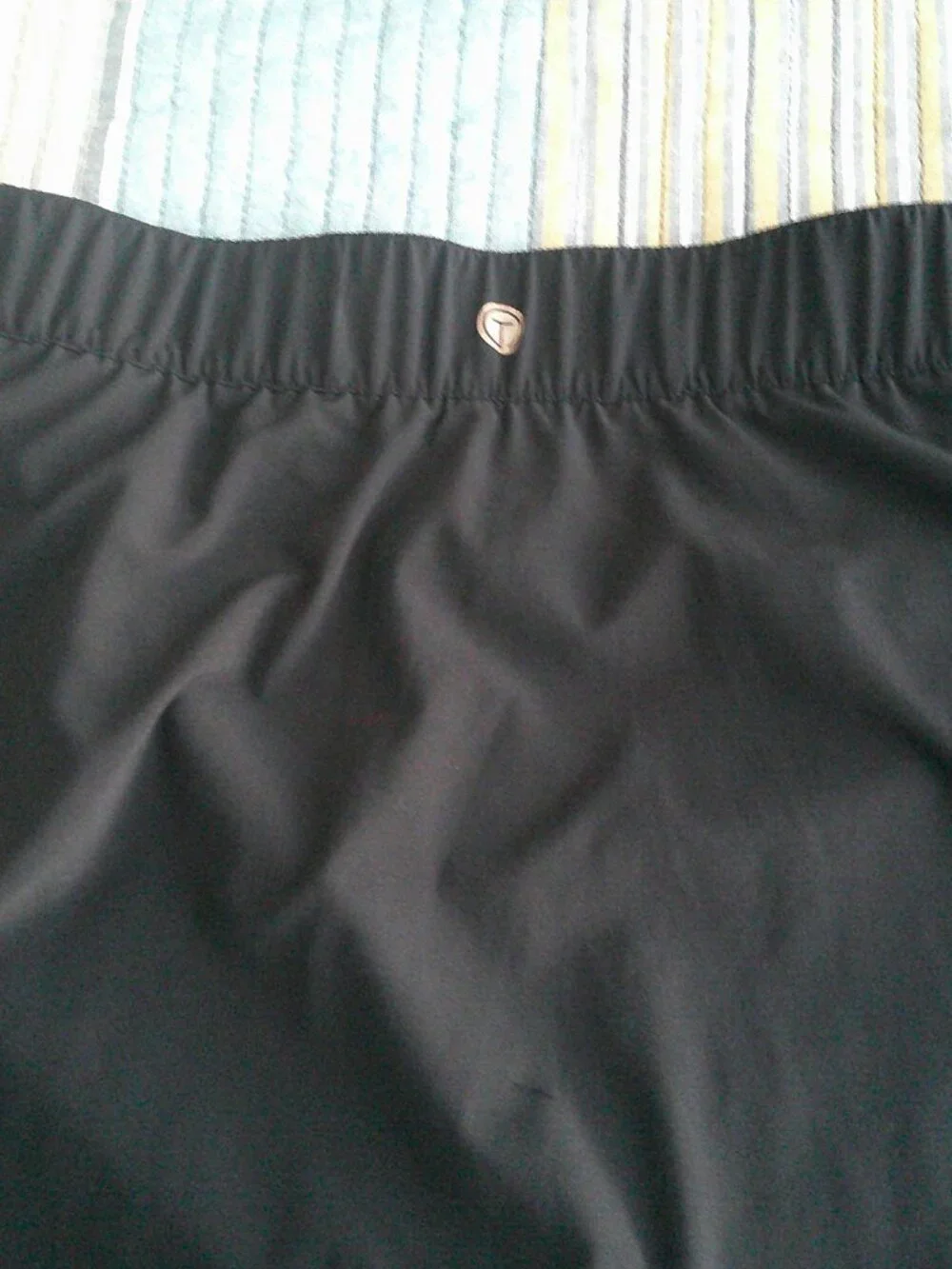 T By Talbots Black silky skort with Slit side pockets  Size XLP NWT